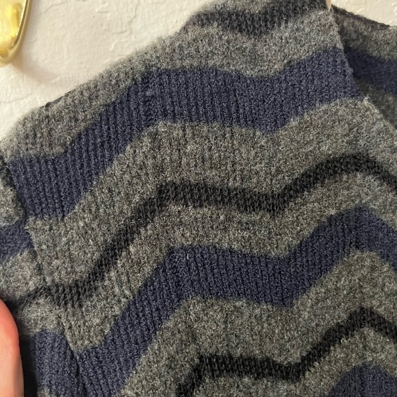 Amina Rubinacci Chevron Longline Button Fromt Cardigan Sweater - Picture 4 of 10